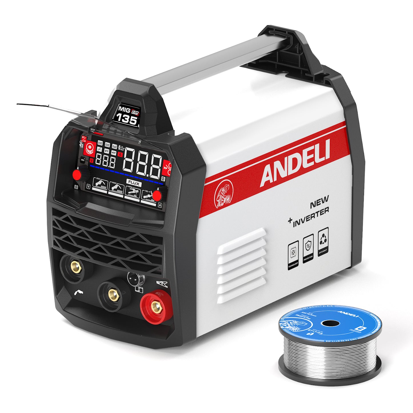 MIG-135Plus MIG Welder+ Flux-Cored Welding Wire 2LB 0.30''