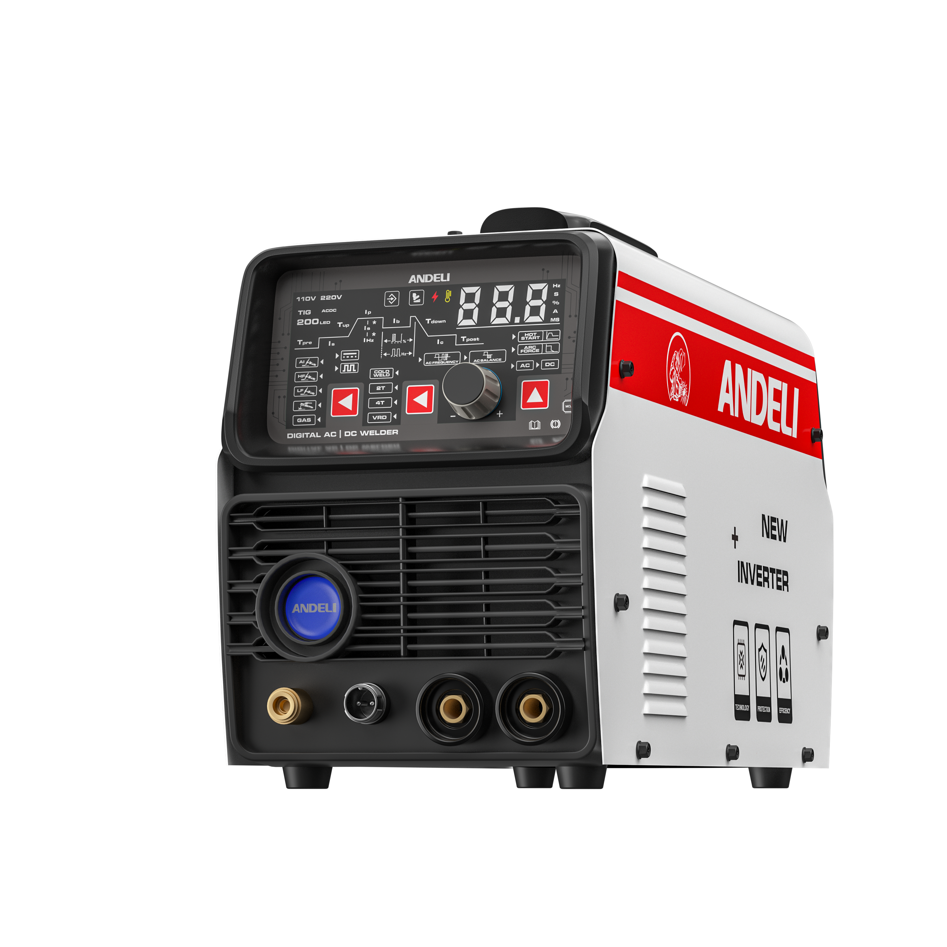 Aluminum TIG Welder with Pulse 200A | AC/DC 8-in-1 | 5.2