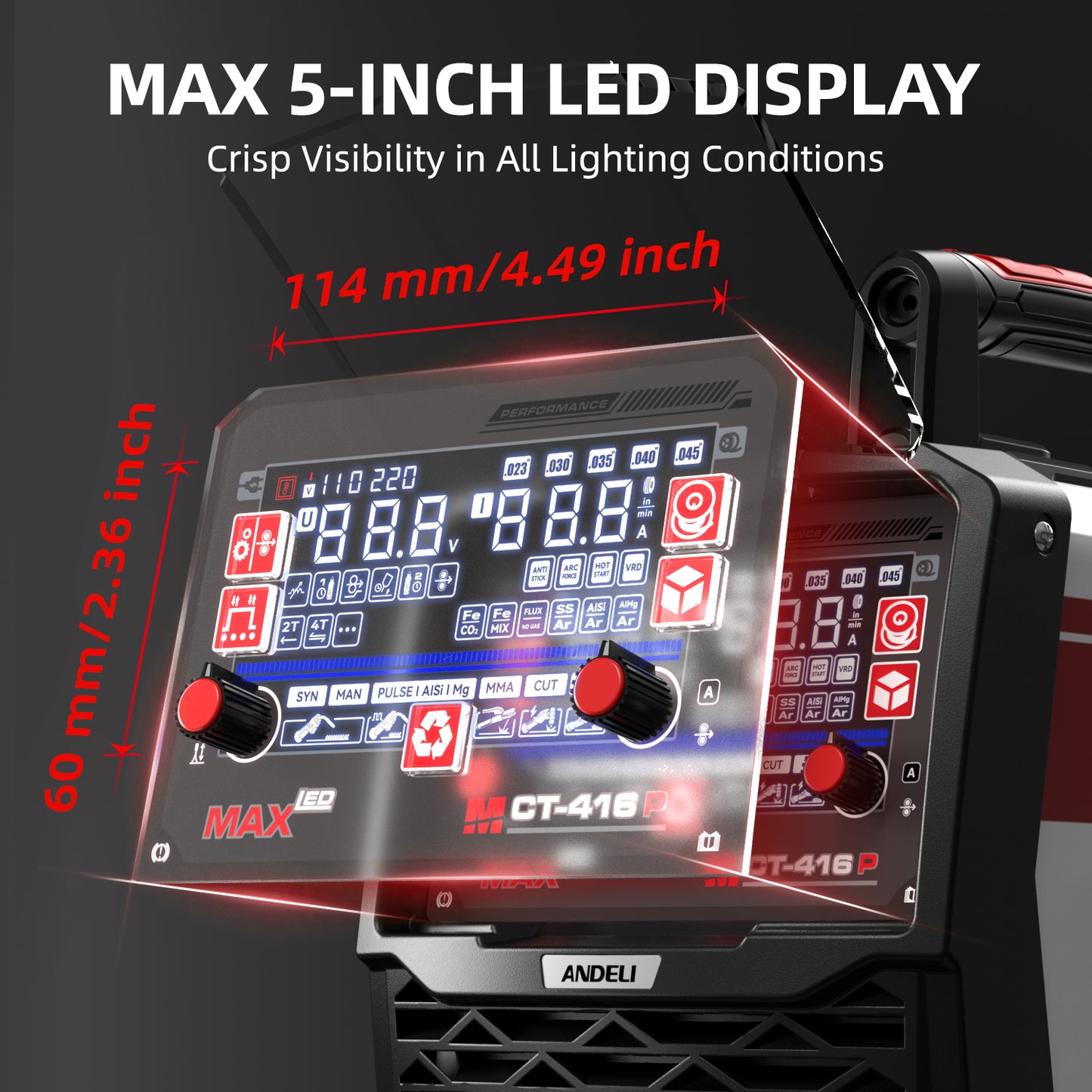 ANDELI MCT-416P Plasma Cutter Welder 110V/220V Dual Voltage