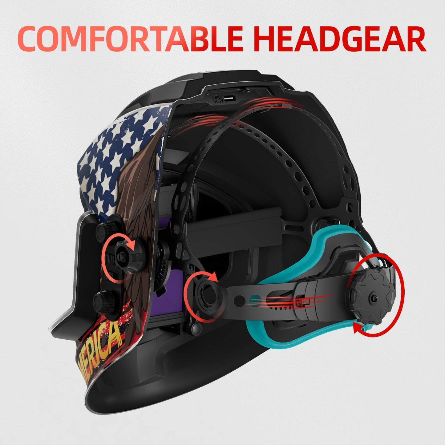 Auto Darkening Welding Helmets with 4 LED Lights-MONERAE LED PRO