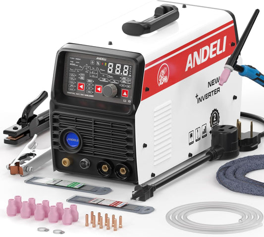ANDELI TIG-200PEQ 8-in-1 Aluminum TIG Welder 200Amp with Pulse