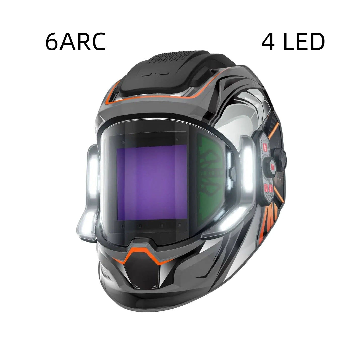 arc motorcycle helmets ANDELI Auto Darkening Welding with 4 LED Lights-MONER SERIES – ANDELI Welder E2 Guided Night Hike to Size:XX-Small true view
