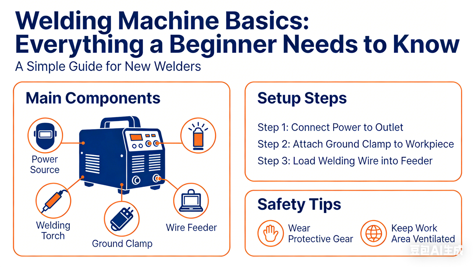 Choosing a welding machine for construction sites: a multi-process diesel engine-driven welder for places without grid power.