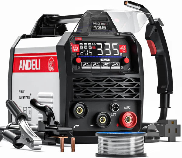 ANDELI MIG-135PLUS 110V/220V dual voltage MIG welder with accessories