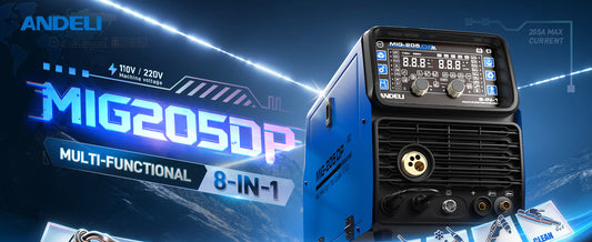 200 amp multiprocess MIG welder with plasma cutter for metal fabrication