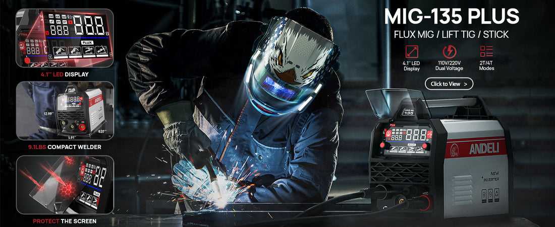 ANDELI MIG-135PLUS 110V/220V MIG Welder Review: Compact Power for Home and Professional Welding