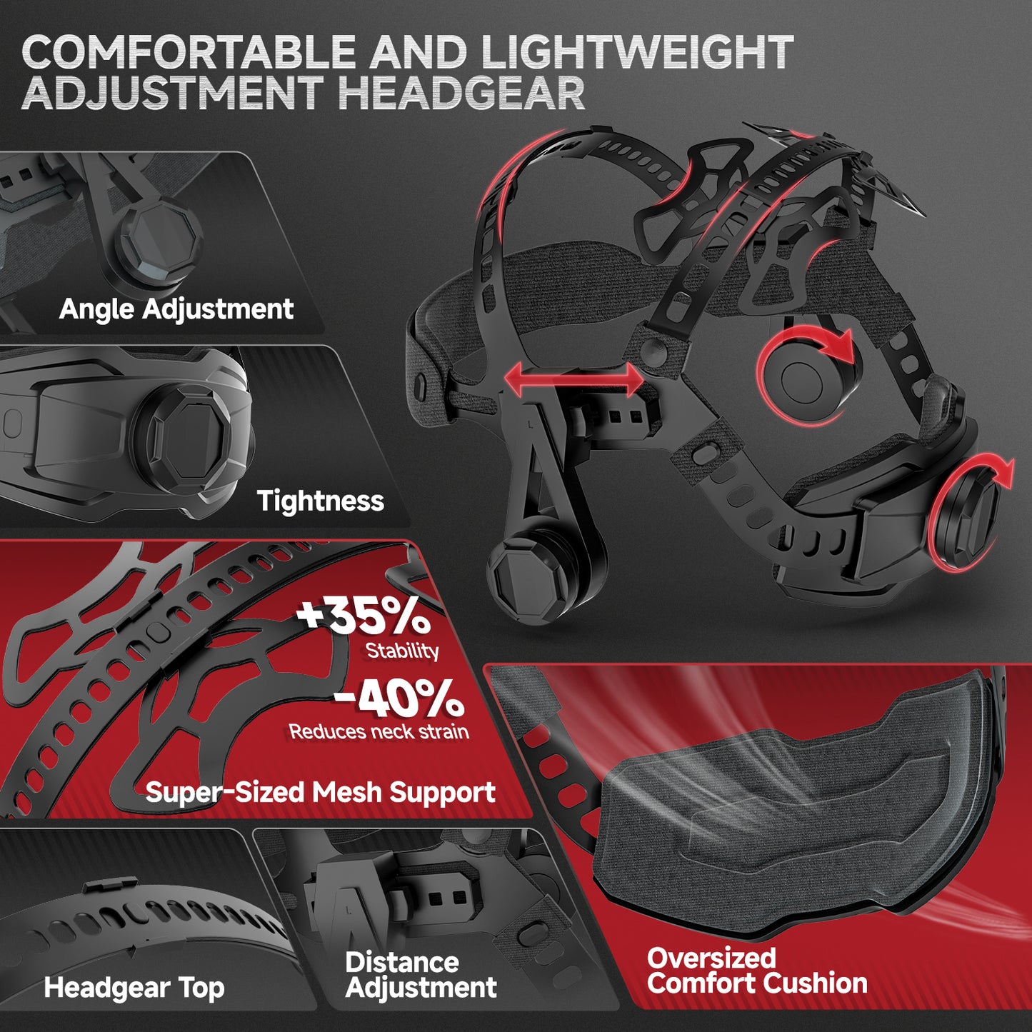 ANDELI Auto Darkening Welding Helmet with Light,Upgraded Solar Powered