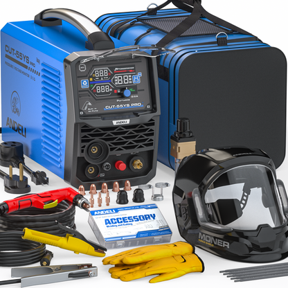 ANDELI 55A Plasma Cutter with Built-In Air Compressor, Non-HF Pilot Arc, 110V/220V Dual Voltage