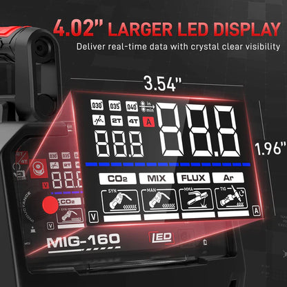 110V220Vdualvoltagecurrentdisplayforred-whiteMIG-160AirMIGWelder