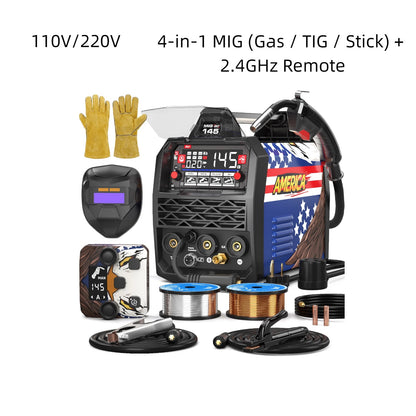 ANDELI 135A / 145A MIG Welder Series 110V/220V | 3-in-1 & 4-in-1 Flux Core MIG / Lift TIG / Stick Welding Machine with Synergy & LED Display