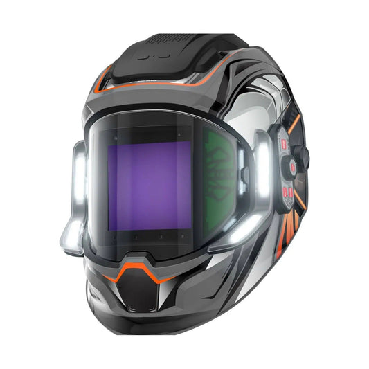 ANDELI Auto Darkening Welding Helmets with 4 LED Lights-Grey Knights（2400mAh）