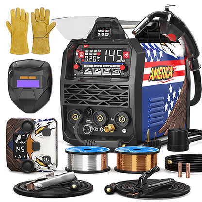 ANDELI 135A / 145A MIG Welder Series 110V/220V | 3-in-1 & 4-in-1 Flux Core MIG / Lift TIG / Stick Welding Machine with Synergy & LED Display
