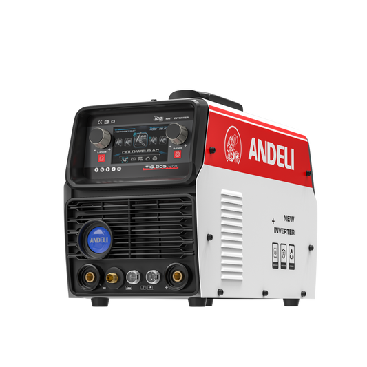205Amp 10-in-1 aluminum TIG welder front left view