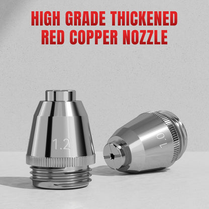 ANDELI AG60 Plasma Cutter Torch Consumables, 50Pcs Cutting Torch Tip Nozzles Kit with Box, Ceramic Cups for Multiple Pilot Arc Plasma Cutters (SG-55/AG-60 Compatible)