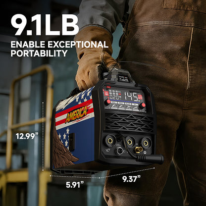 ANDELI 135A / 145A MIG Welder Series 110V/220V | 3-in-1 & 4-in-1 Flux Core MIG / Lift TIG / Stick Welding Machine with Synergy & LED Display