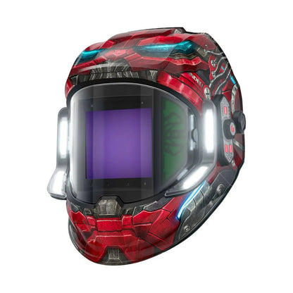 ANDELI Auto Darkening Welding Helmets with 4 LED Lights-Rogue Roar（2100mAh）