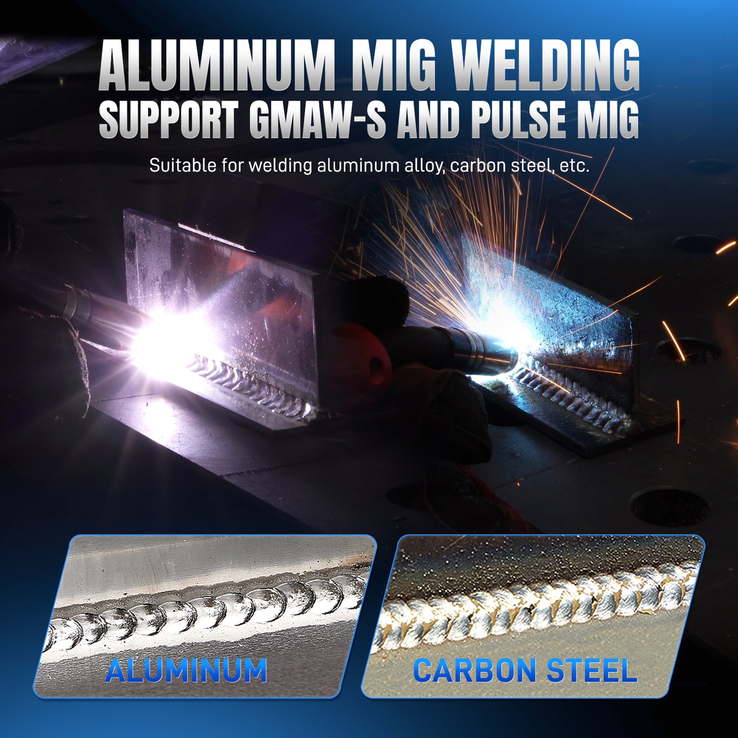 ANDELI MIG-205 DP 8-in-1 Pulsed MIG Welder & 50A Plasma Cutter Combo | 110/220V 200A。