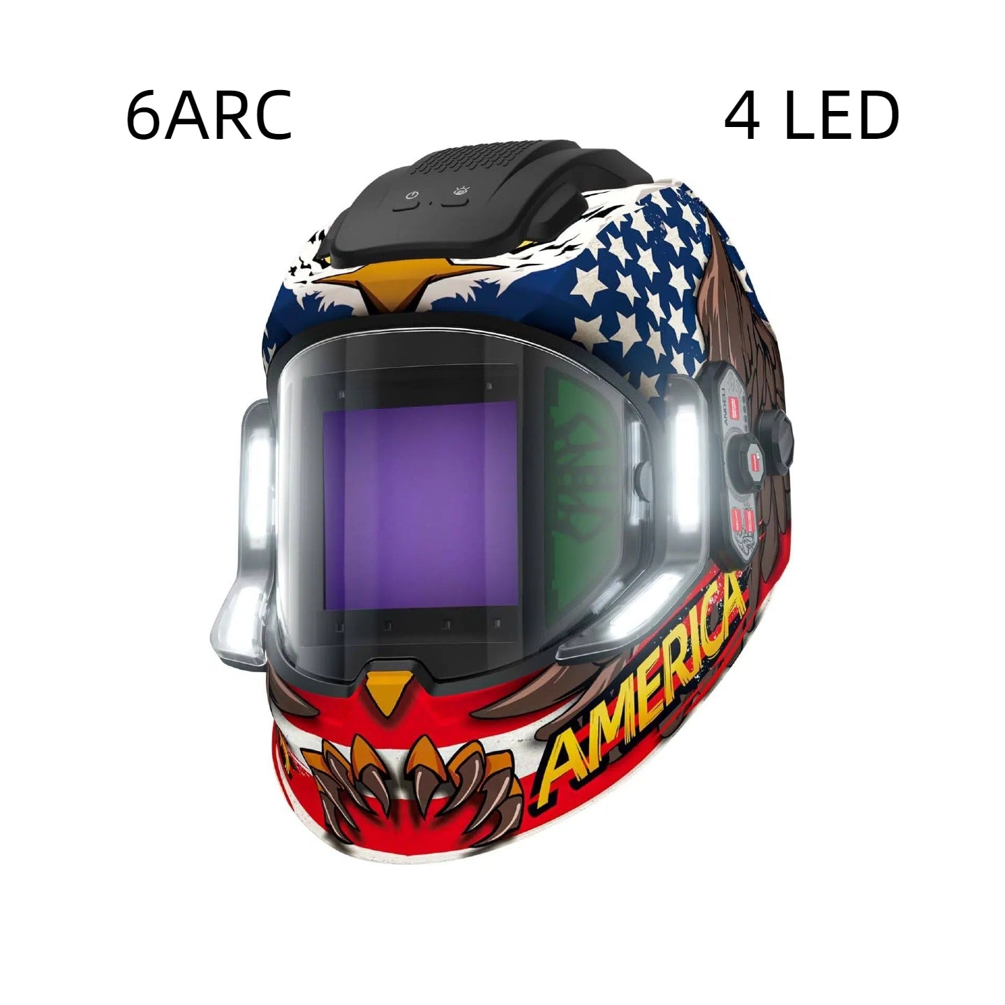 Cascos de soldadura con oscurecimiento automático ANDELI con 4 luces LED - MONERDB LED