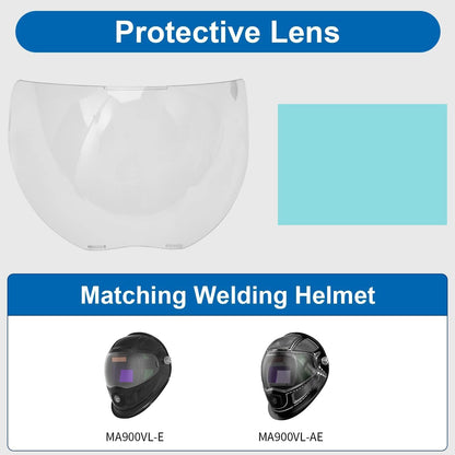 ANDELI 4 PCS Large Viewing Screen Outer Replacement Lens and 2 Pcs Inner Replacement Lens for Carbon Fiber Welding Helmet ADLDA900VL
