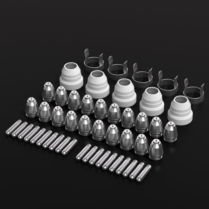 ANDELI AG60 Plasma Cutter Torch Consumables, 50Pcs Cutting Torch Tip Nozzles Kit with Box, Ceramic Cups for Multiple Pilot Arc Plasma Cutters (SG-55/AG-60 Compatible)