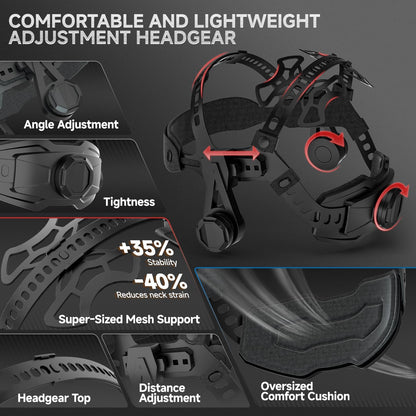 ANDELI Auto Darkening Welding Helmets with 4 LED Lights-American Eagle（2100mAh）