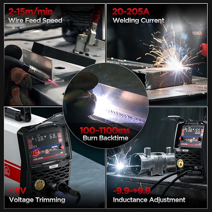 ANDELI MIG-205 PRO MAX 110/220V Dual Voltage Welder Machine