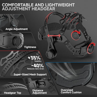 ANDELI Auto Darkening Welding Helmets with 4 LED Lights-American Eagle（2400mAh）