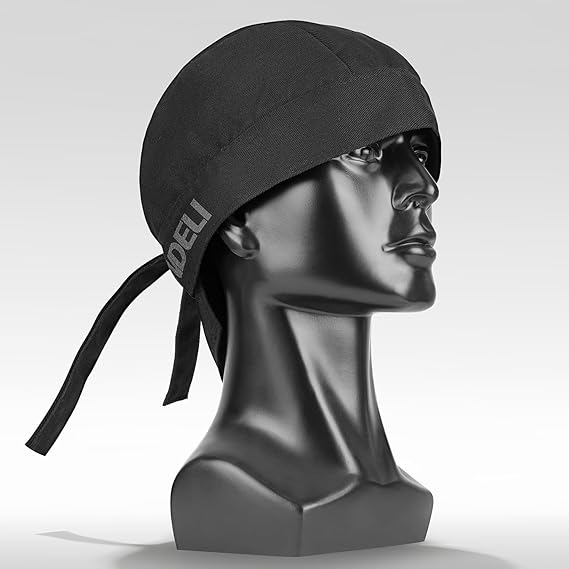 ANDELI Welding Cap, Protective Welders Cap, Fireproof Cotton Comforts for Safety and Protection While Welding to Men Women, Black, M Size