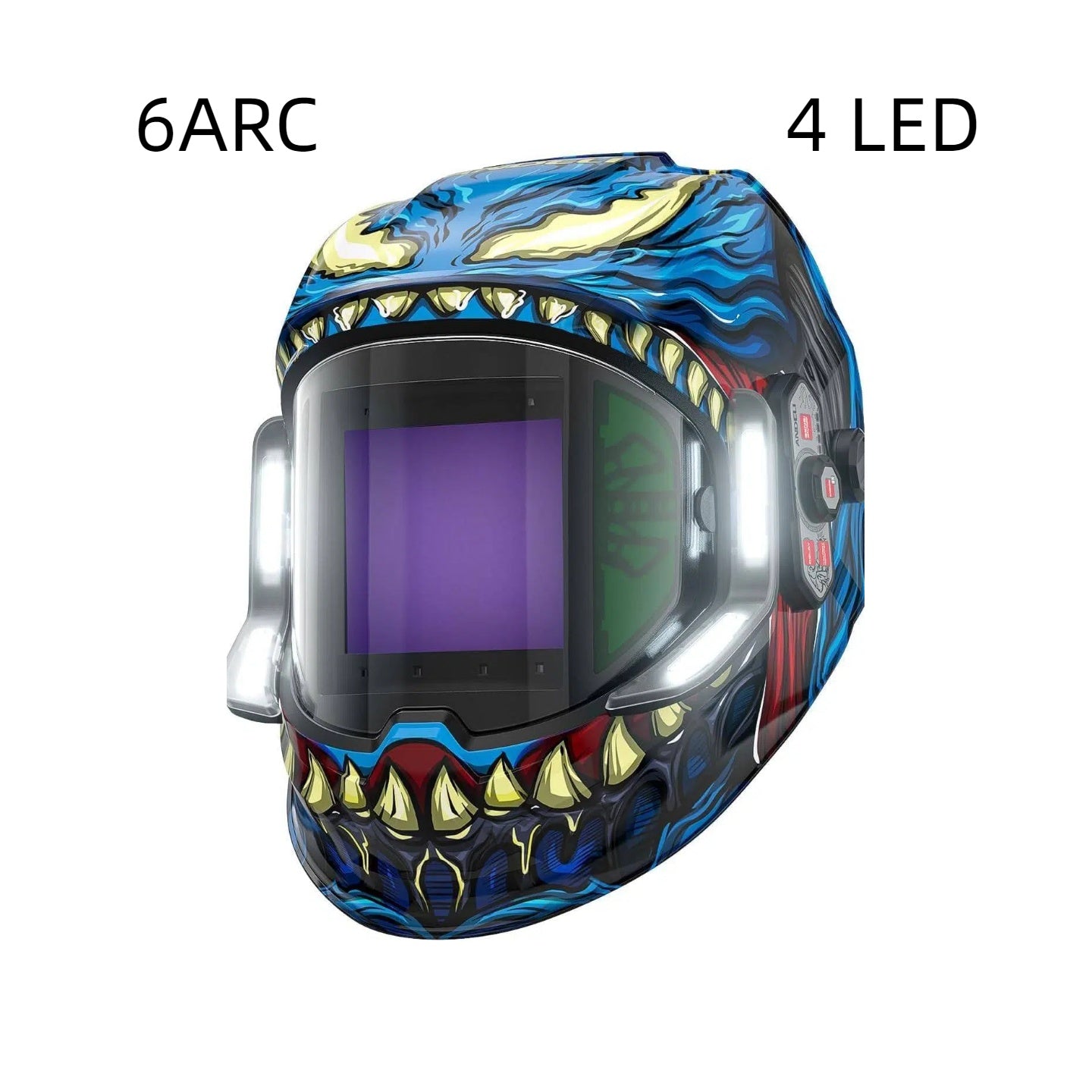 Cascos de soldadura con oscurecimiento automático ANDELI con 4 luces LED - MONERDB LED