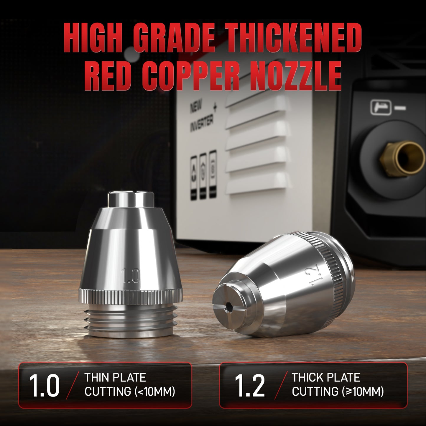 ANDELI AG60 Plasma Cutter Torch Consumables, 50Pcs Cutting Torch Tip Nozzles Kit with Box, Ceramic Cups for Multiple Pilot Arc Plasma Cutters (SG-55/AG-60 Compatible)