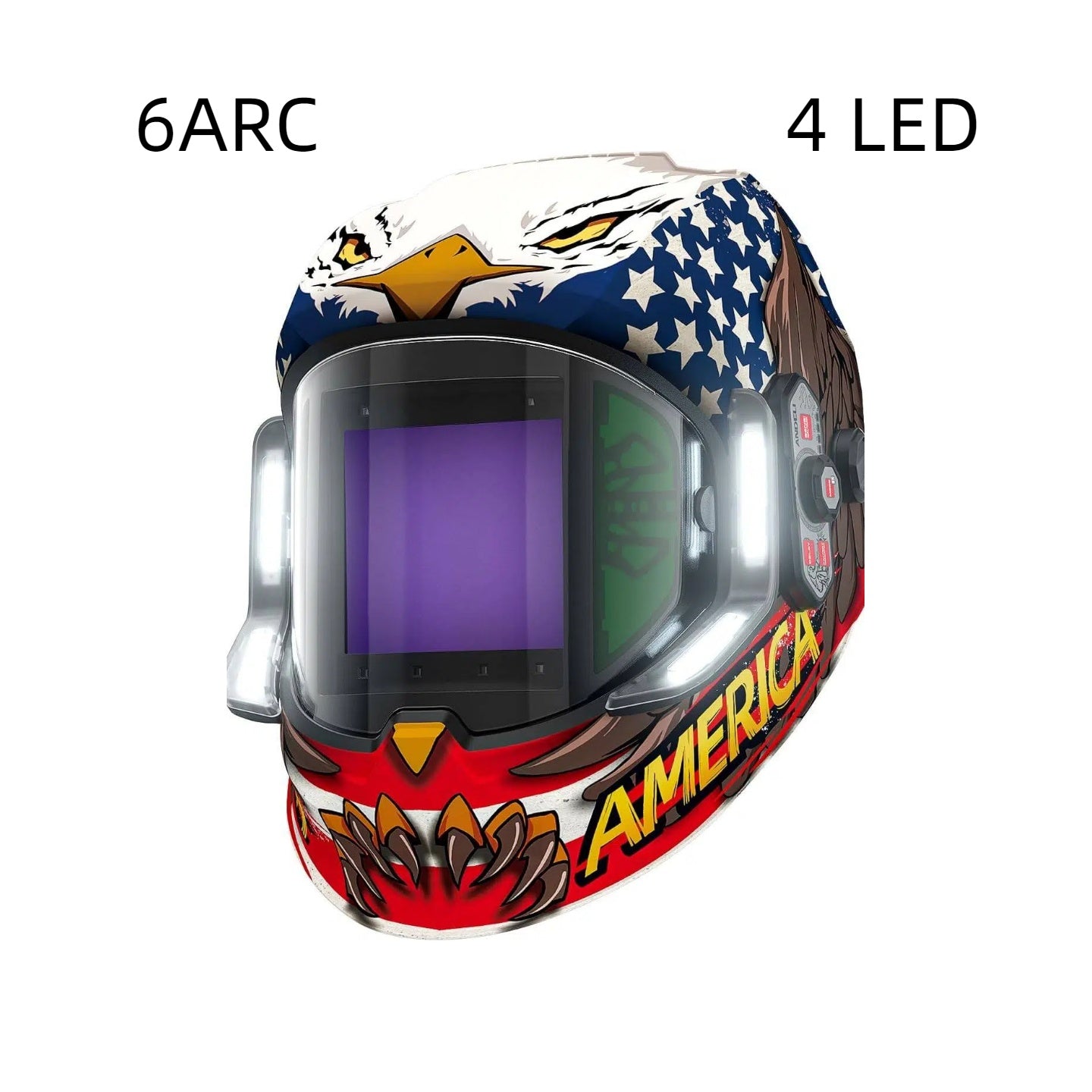 Cascos de soldadura con oscurecimiento automático ANDELI con 4 luces LED - MONERDB LED