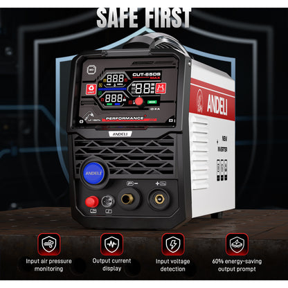 ANDELI Cut-65DS Non-HF Plasma Cutter 65A Dual Voltage 110V/220V with ECO Mode & CNC Compatible