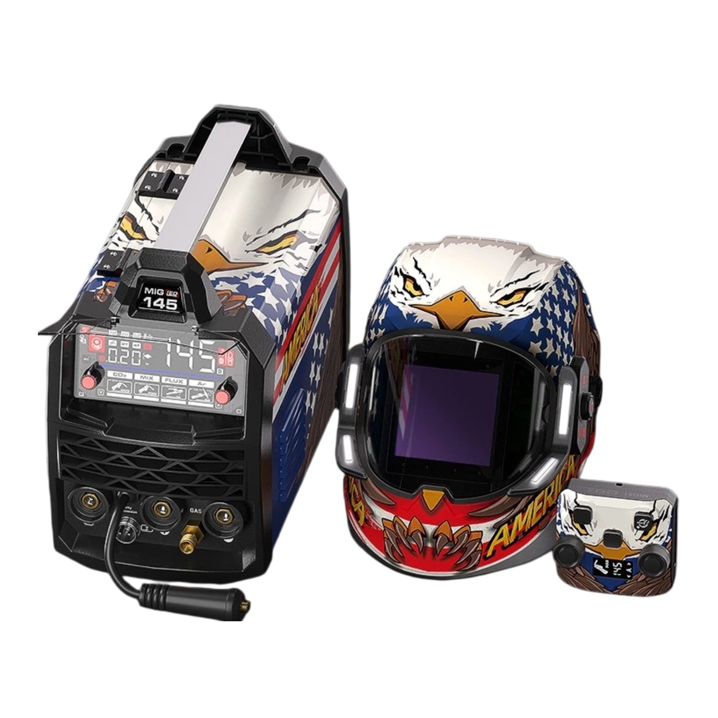 ANDELI 145A Wireless Remote Control MIG Welder 110/220V – Gas MIG, Flux Core, Lift TIG & Stick Welding Machine