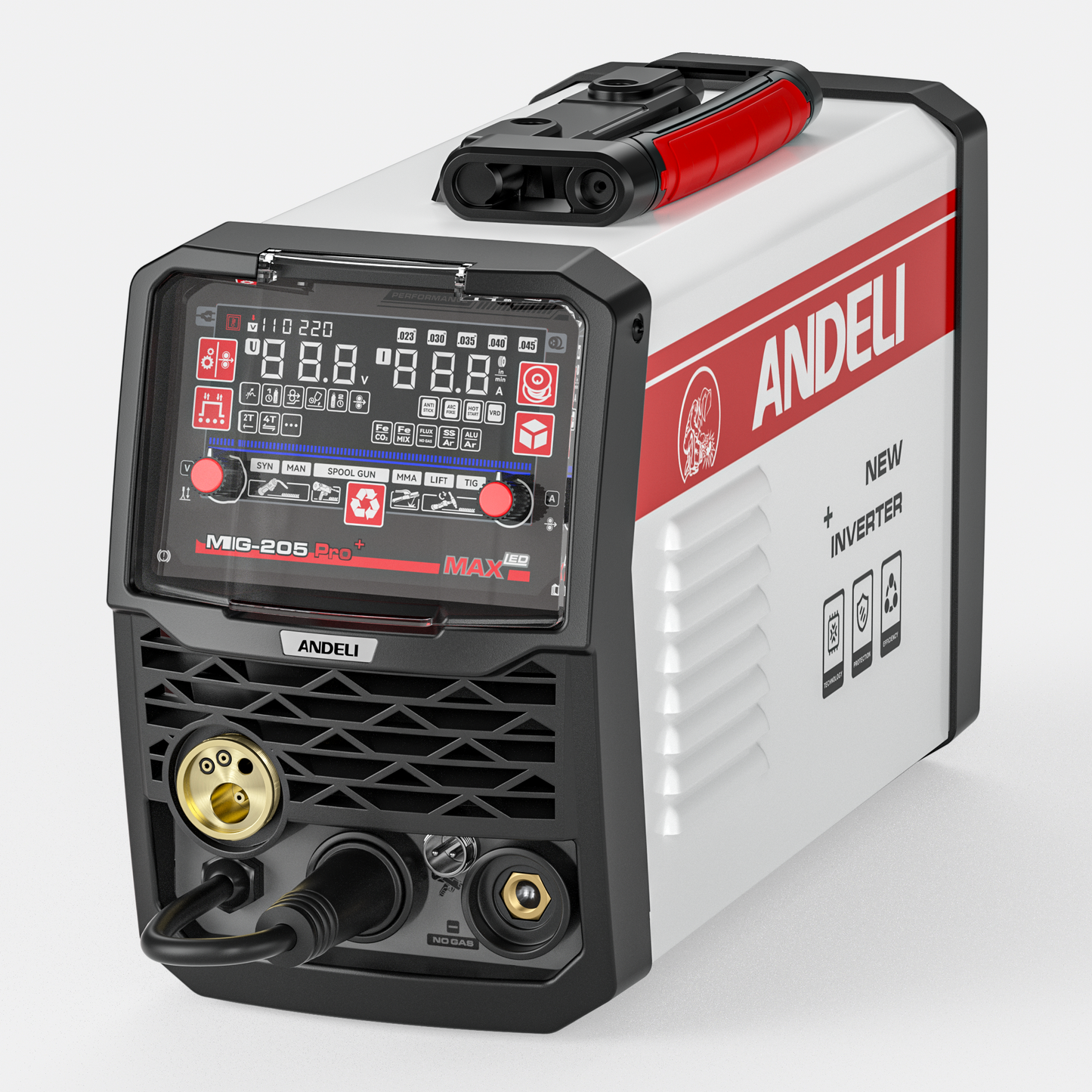 ANDELI MIG-205 PRO MAX 110/220V Dual Voltage Welder Machine