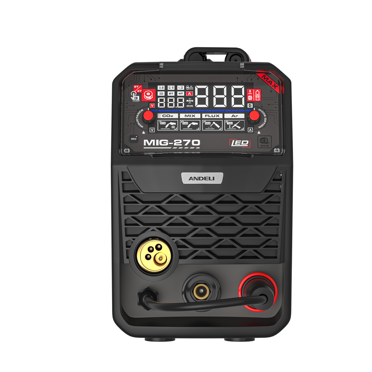 Soldadora MIG ANDELI MIG-270 LED de 200 A, voltaje dual 110 V/220 V