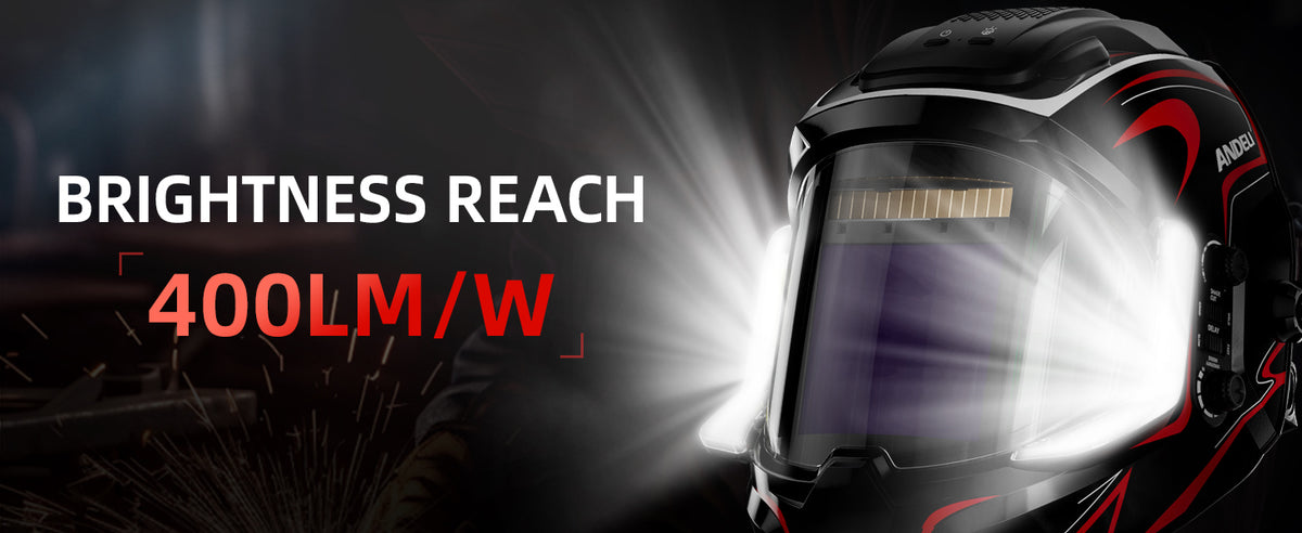 Auto Darkening Welding Helmets with 4 LED Lights – ANDELI Welder
