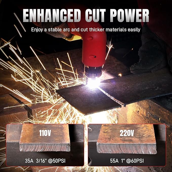 Cut-55DS plasma cutter cutting performance 110V 220V dual voltage metal cutting