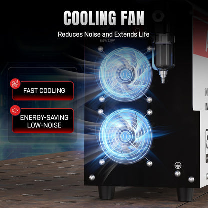 Cut-55DS plasma cutter cooling fan system low noise and fast heat dissipation