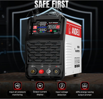Cut-55DS plasma cutter safety protection system with voltage and current monitoring