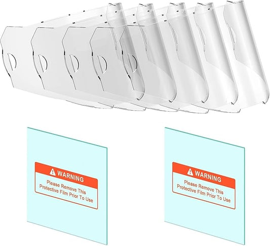 Haga clic para ver la vista completa ANDELI 5 PCS Lente de repuesto exterior de pantalla de visualización grande y 2 PCS Lente de repuesto interior para casco de soldadura ANDELI OPTIM 