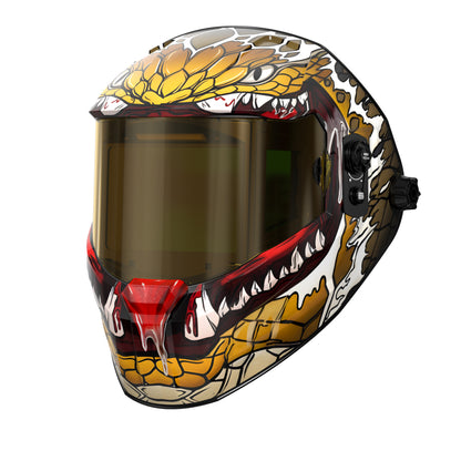 ANDELI RL-600LB auto darkening welding helmet front view with wide panoramic lens