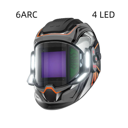 Cascos de soldadura con oscurecimiento automático ANDELI con 4 luces LED - MONERDB LED