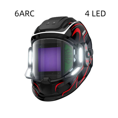 Cascos de soldadura con oscurecimiento automático ANDELI con 4 luces LED - MONERDB LED