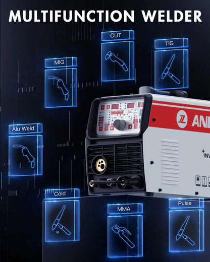 MCT-520DPL PRO multifunction welder MIG TIG CUT MMA pulse welding modes