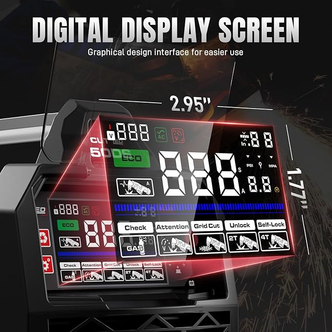 plasma cutter digital display screen for easy parameter adjustment
