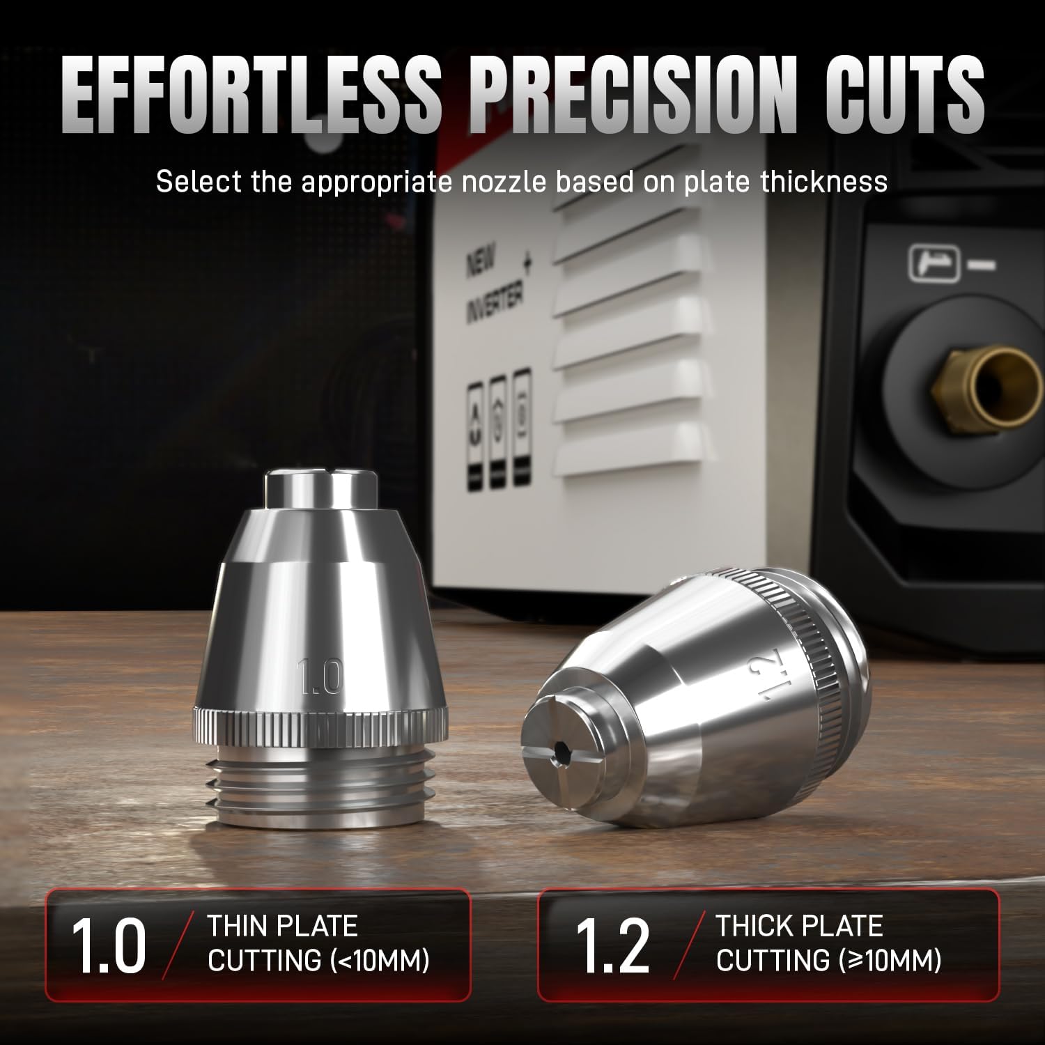 plasma cutting nozzles for thin plate and thick metal cutting precision