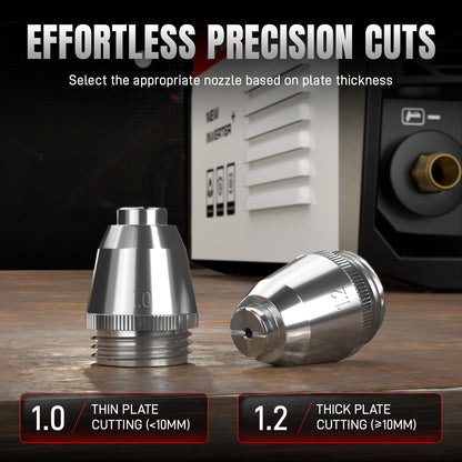 plasma cutting nozzles for thin plate and thick metal cutting precision