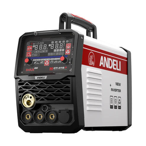 Portable 6-in-1 welding machine with built-in handle, easy to carry & store.