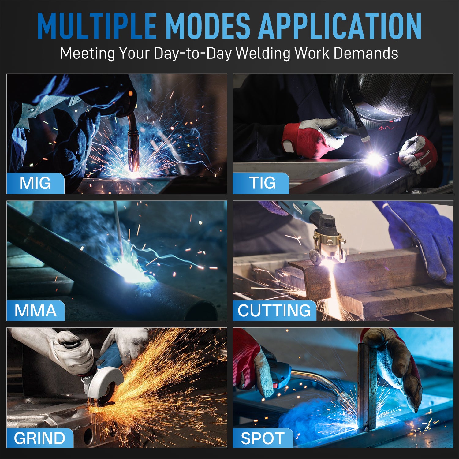 ANDELI panoramic welding helmet for MIG TIG MMA and cutting applications