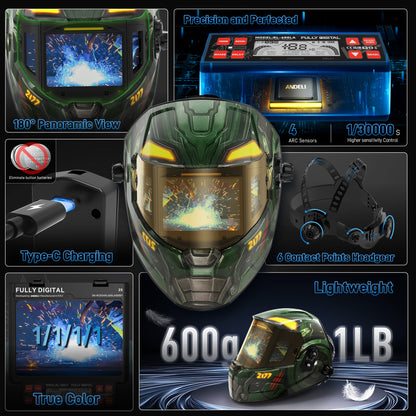 Auto darkening welding helmet lens structure with UV and IR protection layers